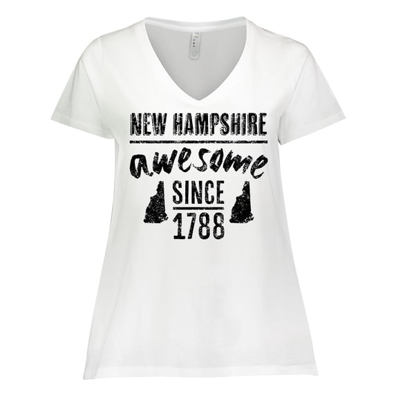 Inktastic New Hampshire Awesome Since 1788 Women's Plus Size V-Neck T-Shirt