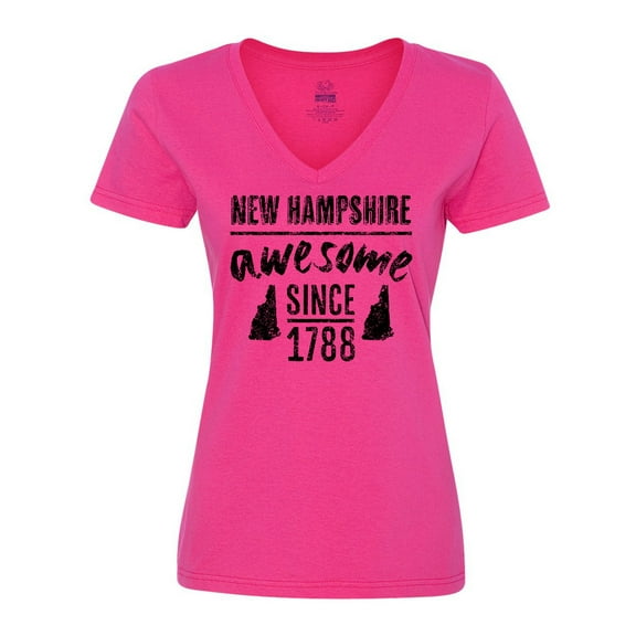Inktastic New Hampshire Awesome Since 1788 Women's V-Neck T-Shirt