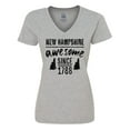 thumbnail image 1 of Inktastic New Hampshire Awesome Since 1788 Women's V-Neck T-Shirt, 1 of 5