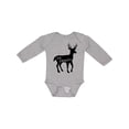 thumbnail image 1 of Inktastic New Hampshire Black Deer Silhouette Boys or Girls Long Sleeve Baby Bodysuit, 1 of 5