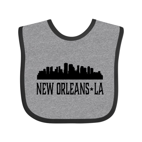 Inktastic New Orleans Louisiana Skyline Boys or Girls Baby Bib