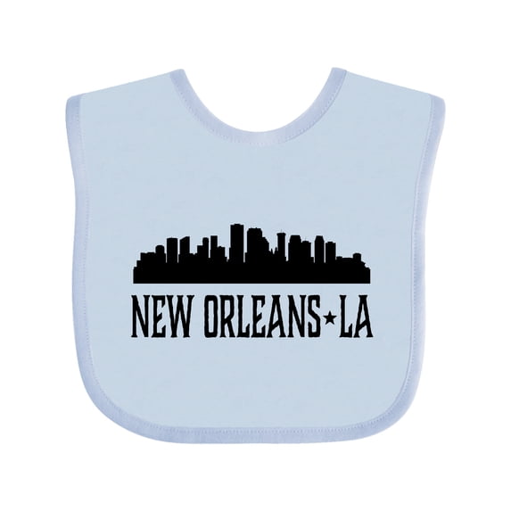 Inktastic New Orleans Louisiana Skyline Boys or Girls Baby Bib
