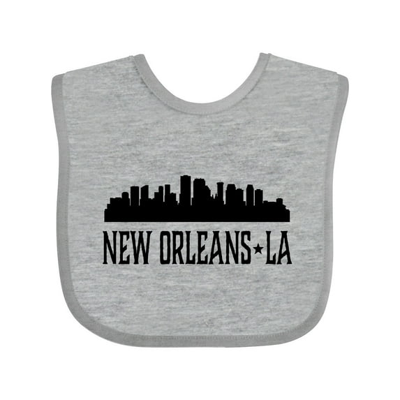 Inktastic New Orleans Louisiana Skyline Boys or Girls Baby Bib