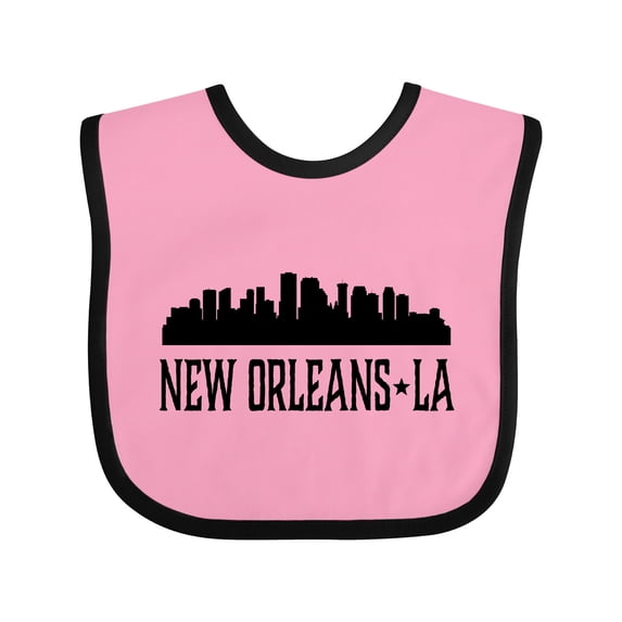 Inktastic New Orleans Louisiana Skyline Boys or Girls Baby Bib