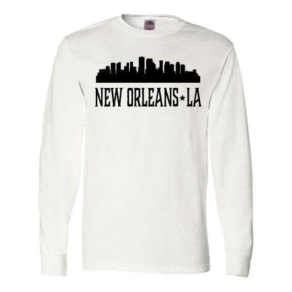 Inktastic New Orleans Louisiana Skyline Long Sleeve T-Shirt