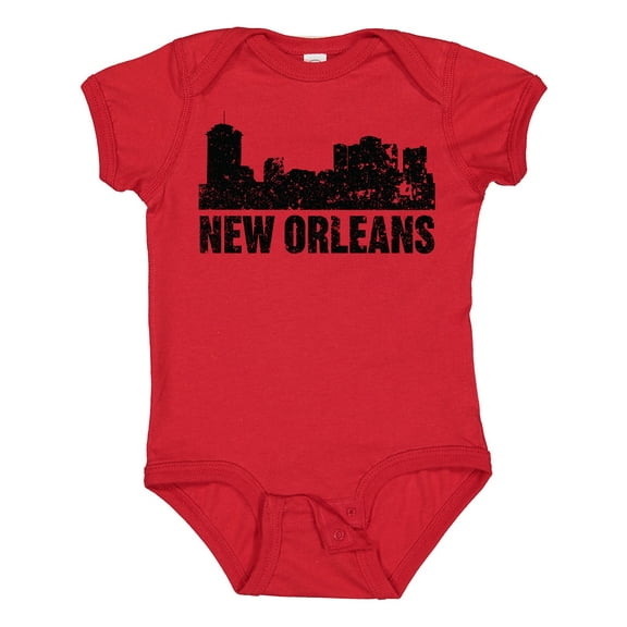 Inktastic New Orleans Skyline Grunge Boys or Girls Baby Bodysuit