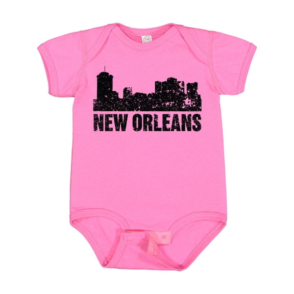 Inktastic New Orleans Skyline Grunge Boys or Girls Baby Bodysuit