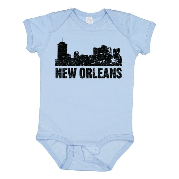 Inktastic New Orleans Skyline Grunge Boys or Girls Baby Bodysuit