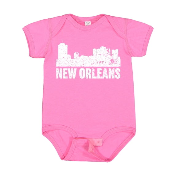 Inktastic New Orleans Skyline Grunge Boys or Girls Baby Bodysuit