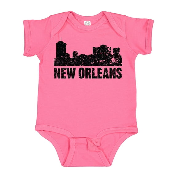 Inktastic New Orleans Skyline Grunge Boys or Girls Baby Bodysuit