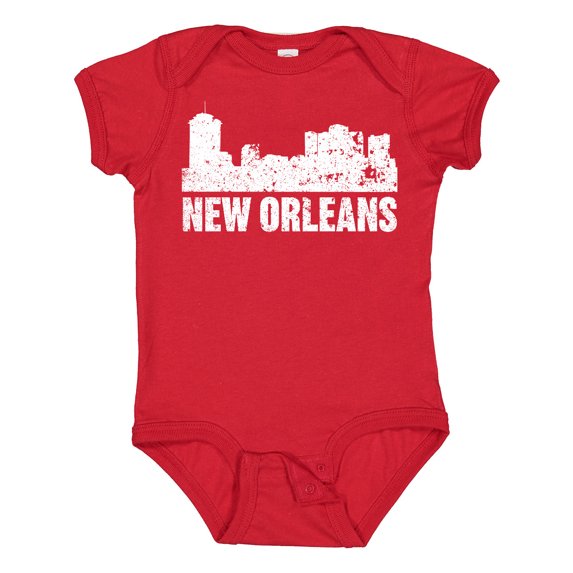 Inktastic New Orleans Skyline Grunge Boys or Girls Baby Bodysuit