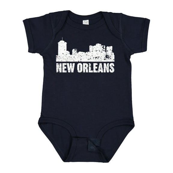 Inktastic New Orleans Skyline Grunge Boys or Girls Baby Bodysuit