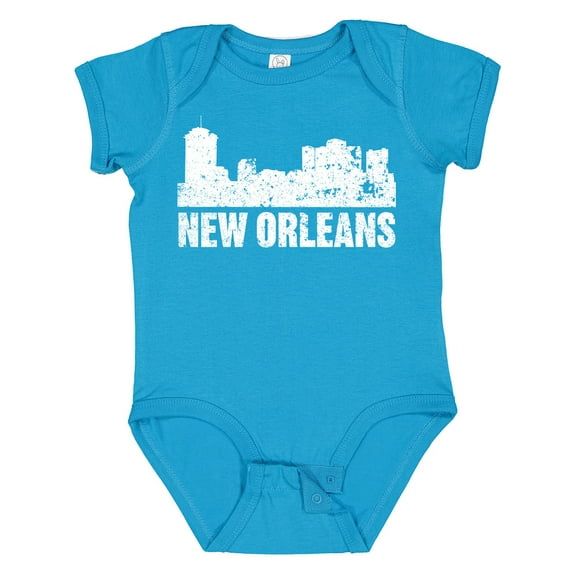 Inktastic New Orleans Skyline Grunge Boys or Girls Baby Bodysuit