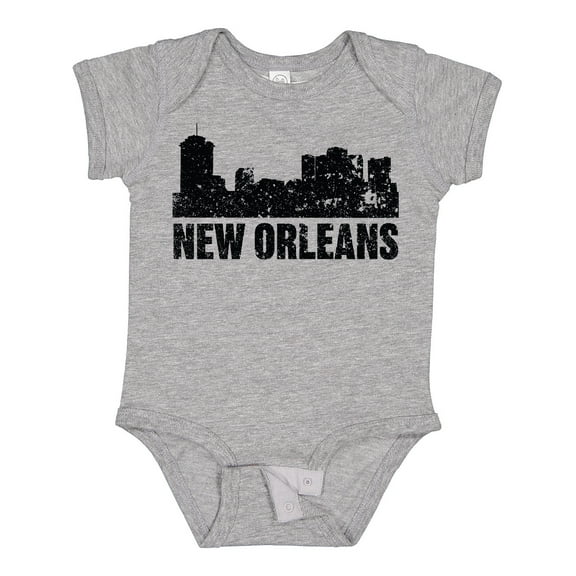 Inktastic New Orleans Skyline Grunge Boys or Girls Baby Bodysuit