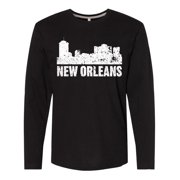Inktastic New Orleans Skyline Grunge Long Sleeve T-Shirt
