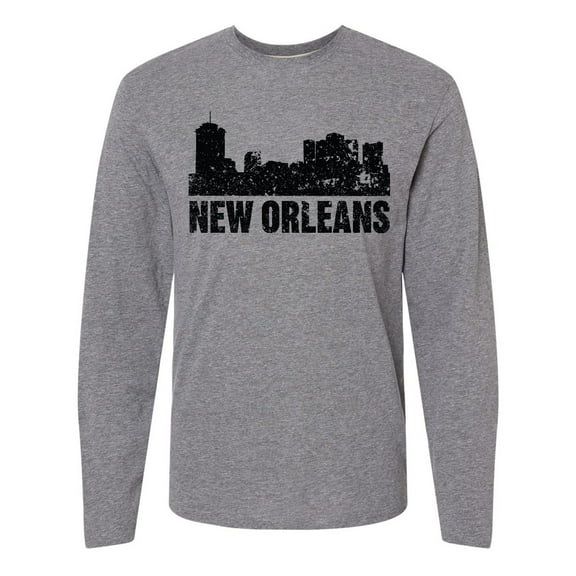 Inktastic New Orleans Skyline Grunge Long Sleeve T-Shirt