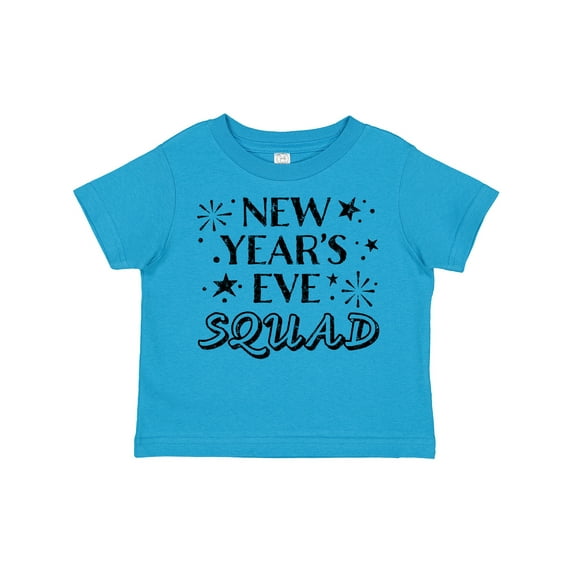 Inktastic New Year's Eve Squad with Stars in Black Boys or Girls Toddler T-Shirt