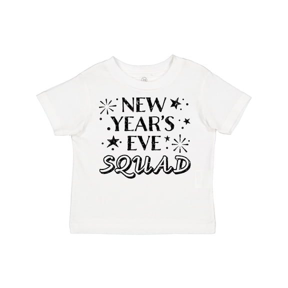 Inktastic New Year's Eve Squad with Stars in Black Boys or Girls Toddler T-Shirt