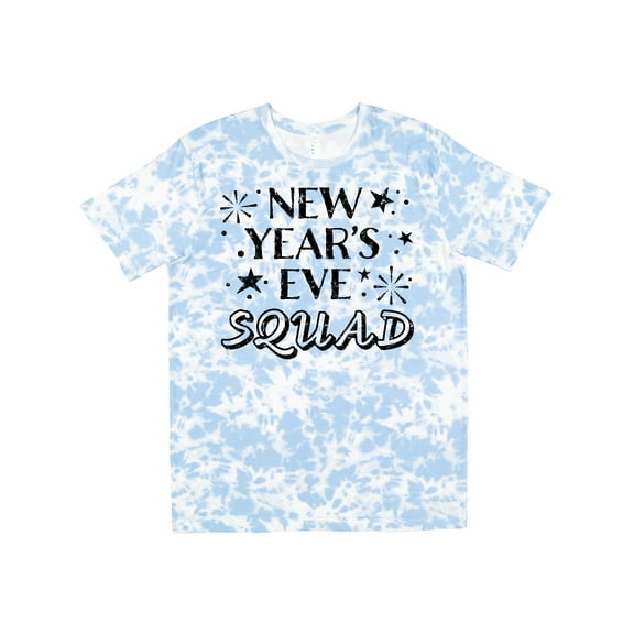 Inktastic New Year's Eve Squad with Stars in Black T-Shirt