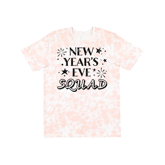 Inktastic New Year's Eve Squad with Stars in Black T-Shirt