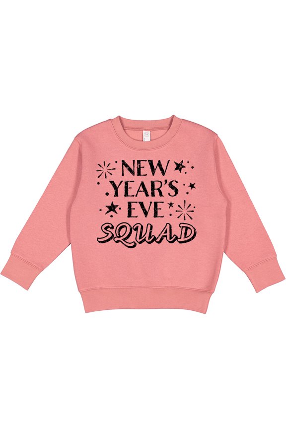 New Year's Eve Squad with Stars in Black Toddler Sweatshirt