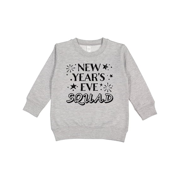 Inktastic New Year's Eve Squad with Stars in Black Toddler Sweatshirt