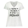 thumbnail image 1 of Inktastic New Year's Eve Squad with Stars in Black Women's Plus Size V-Neck T-Shirt, 1 of 5