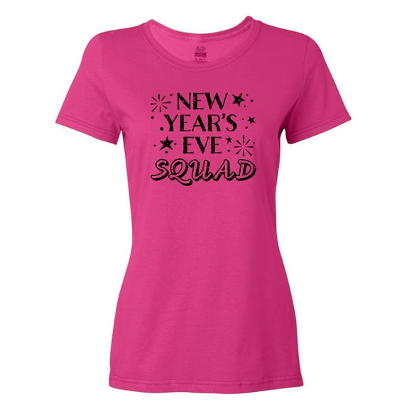 Inktastic New Year's Eve Squad with Stars in Black Women's T-Shirt