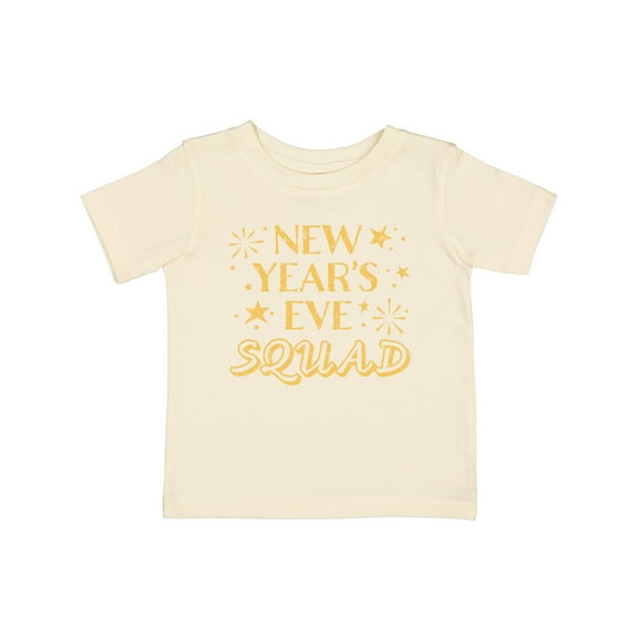 Inktastic New Year's Eve Squad with Stars in Gold Boys or Girls Baby T-Shirt