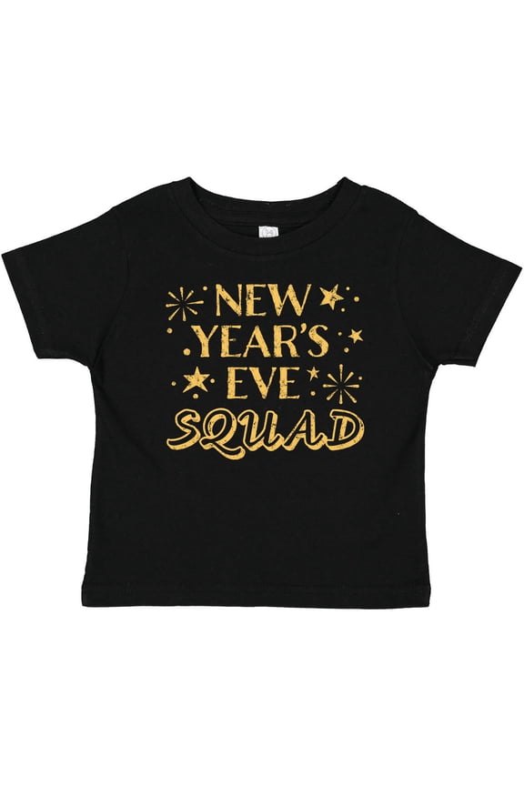 New Year's Eve Squad with Stars in Gold Boys or Girls Baby T-Shirt