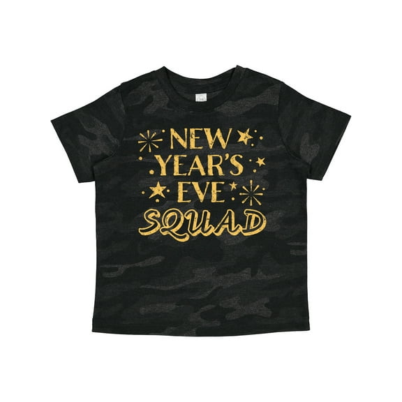 Inktastic New Year's Eve Squad with Stars in Gold Boys or Girls Toddler T-Shirt