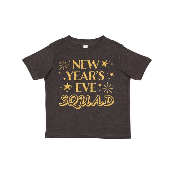 Inktastic New Year's Eve Squad with Stars in Gold Boys or Girls Toddler T-Shirt