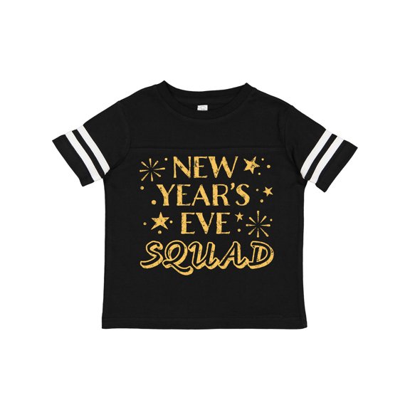 Inktastic New Year's Eve Squad with Stars in Gold Boys or Girls Toddler T-Shirt