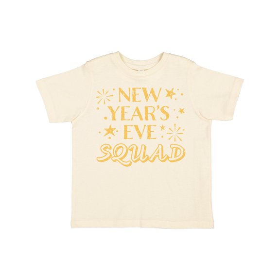 Inktastic New Year's Eve Squad with Stars in Gold Boys or Girls Toddler T-Shirt