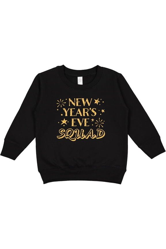 New Year's Eve Squad with Stars in Gold Toddler Sweatshirt