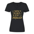 thumbnail image 1 of Inktastic New Year's Eve Squad with Stars in Gold Women's V-Neck T-Shirt, 1 of 5