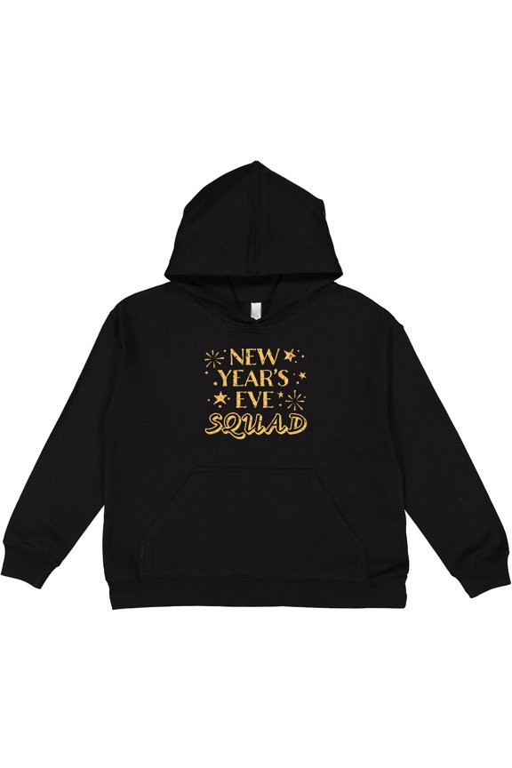 New Year's Eve Squad with Stars in Gold Youth Hoodie Sweatshirt