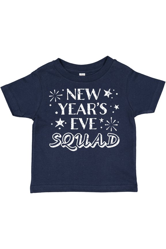 New Year's Eve Squad with Stars in White Boys or Girls Toddler T-Shirt
