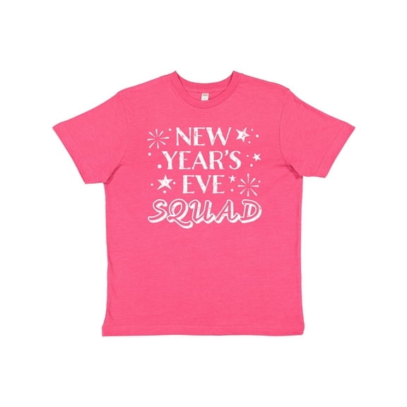 Inktastic New Year's Eve Squad with Stars in White Youth T-Shirt