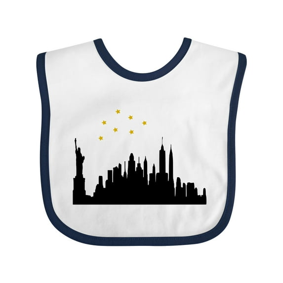 Inktastic New York Skyline Boys or Girls Baby Bib