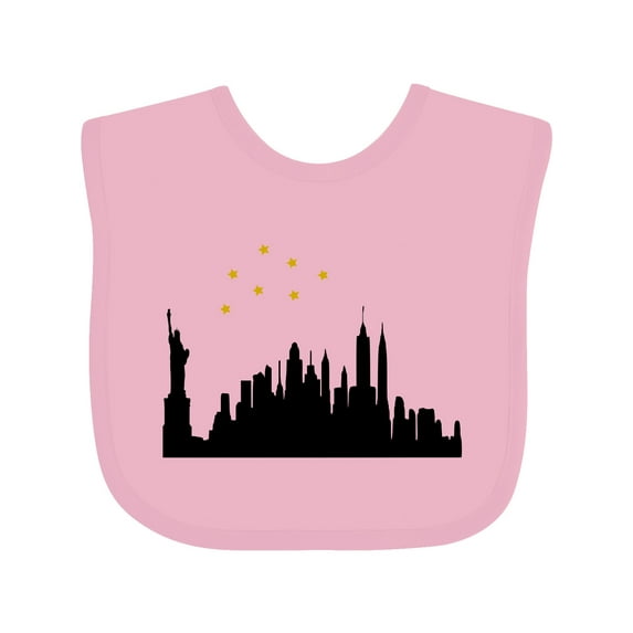 Inktastic New York Skyline Boys or Girls Baby Bib