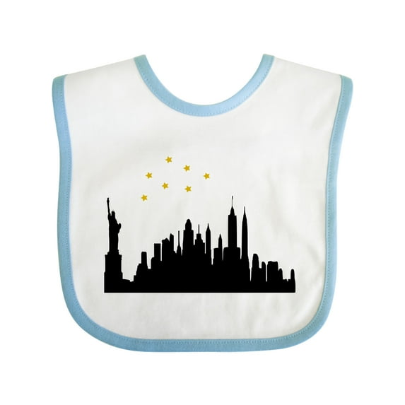 Inktastic New York Skyline Boys or Girls Baby Bib
