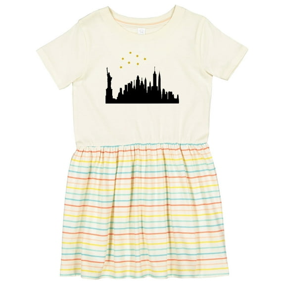 Inktastic New York Skyline Girls Toddler Dress