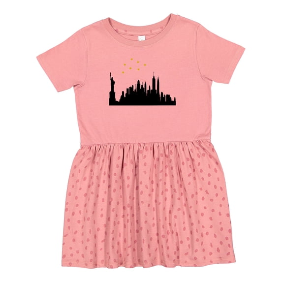 Inktastic New York Skyline Girls Toddler Dress