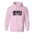 thumbnail image 1 of Inktastic New York Skyline Grunge Adult Hoodie Sweatshirt, 1 of 4