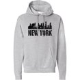 thumbnail image 1 of Inktastic New York Skyline Grunge Adult Hoodie Sweatshirt, 1 of 4