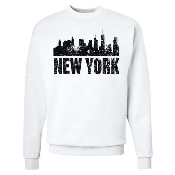 Inktastic New York Skyline Grunge Adult Sweatshirt