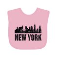 thumbnail image 1 of Inktastic New York Skyline Grunge Boys or Girls Baby Bib, 1 of 4