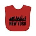 thumbnail image 1 of Inktastic New York Skyline Grunge Boys or Girls Baby Bib, 1 of 4