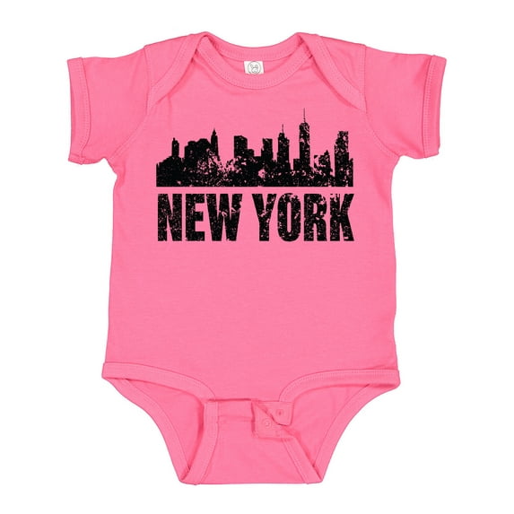 Inktastic New York Skyline Grunge Boys or Girls Baby Bodysuit